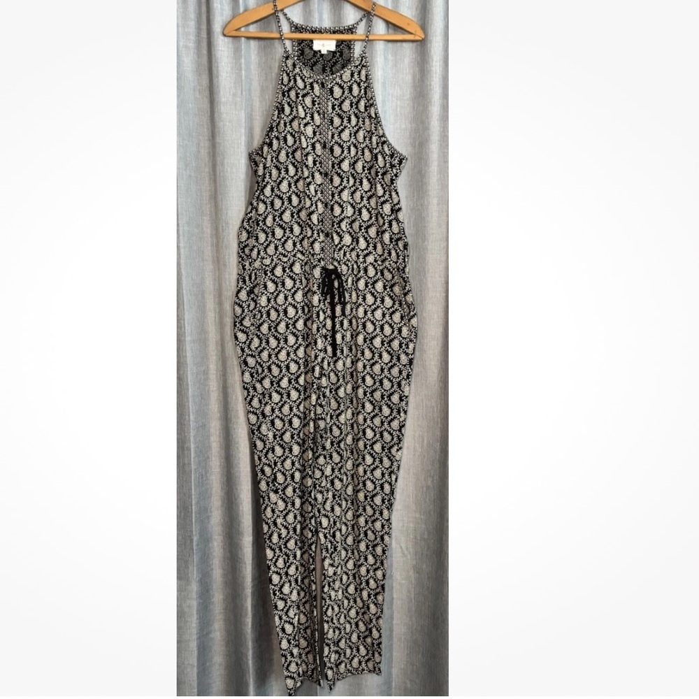 Lou & Grey Cotton Jumpsuit Paisley Print Size Small